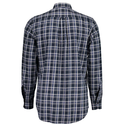 Blue Cotton Men Shirt
