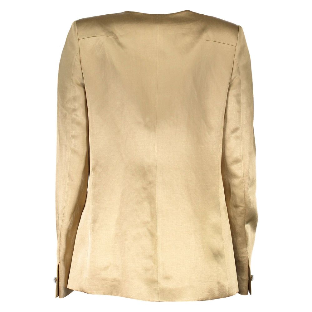 Gold Linen Women Jacket