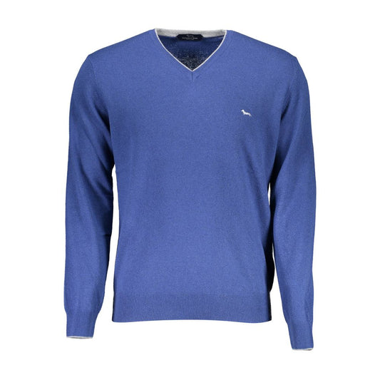 Blue Wool Men Sweater
