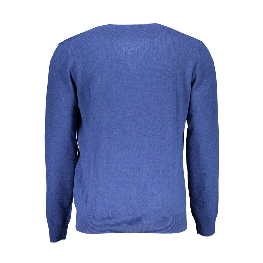 Blue Wool Men Sweater