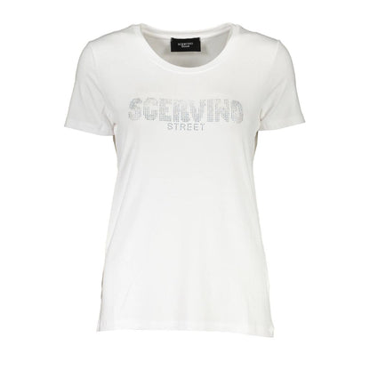 White Elastane Women Top