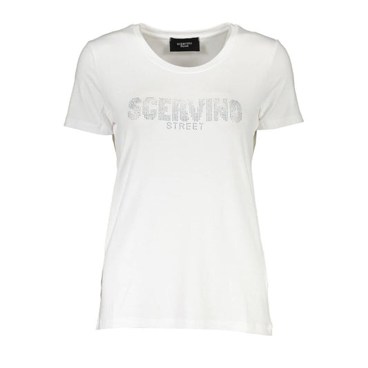 White Elastane Women Top