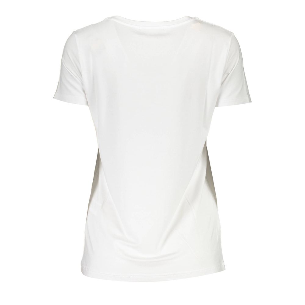 White Elastane Women Top