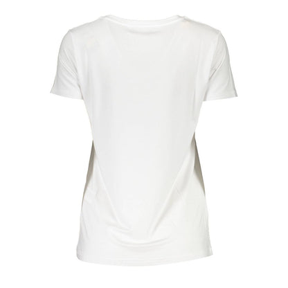 White Elastane Women Top