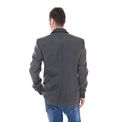 Gray Wool Men Jacket
