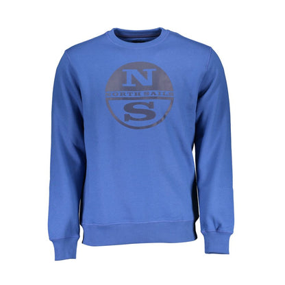 Blue Cotton Men Sweater