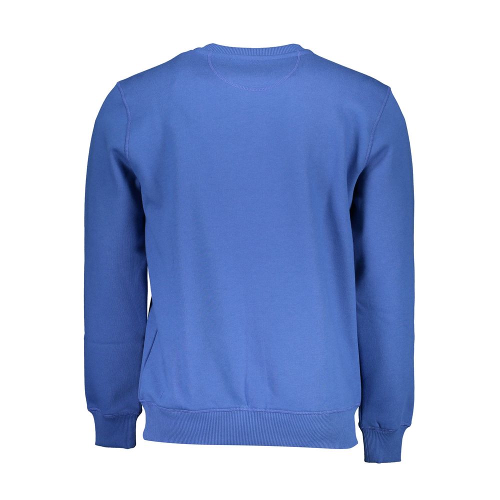 Blue Cotton Men Sweater