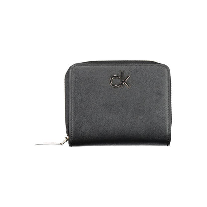 Black Polyvinylchloride Women Wallet