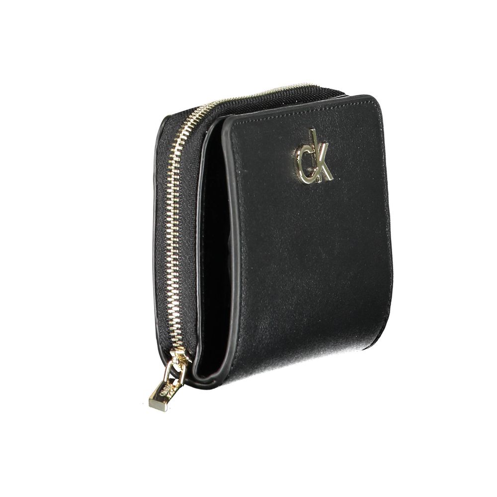 Black Polyvinylchloride Women Wallet