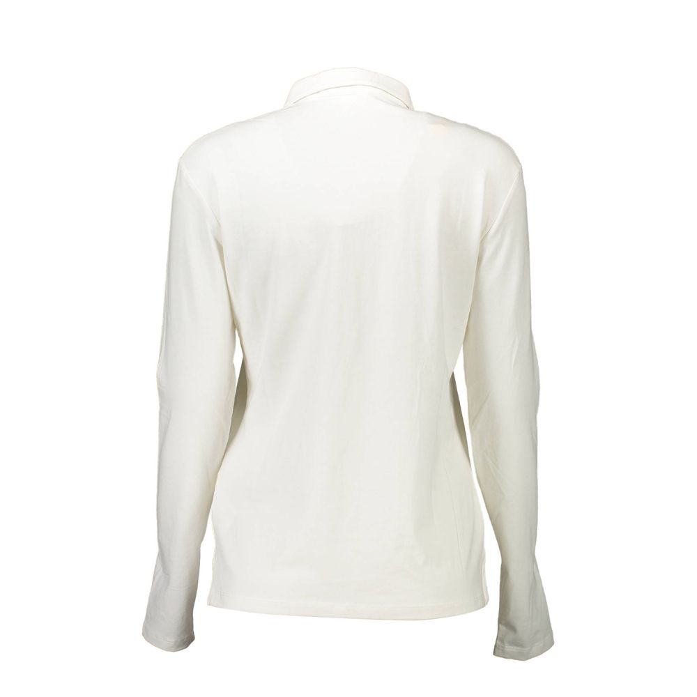 White Cotton Women Polo Shirt