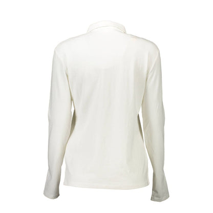 White Cotton Women Polo Shirt