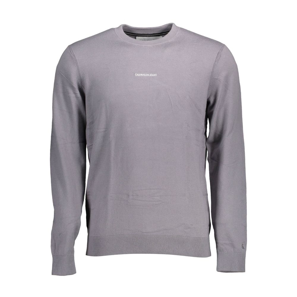Gray Cotton Men Sweater