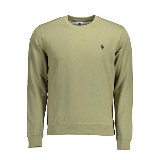 Green Cotton Men Sweater