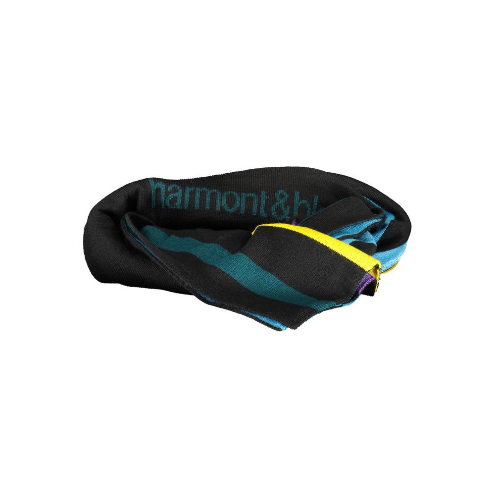 Black Wool Men Scarf