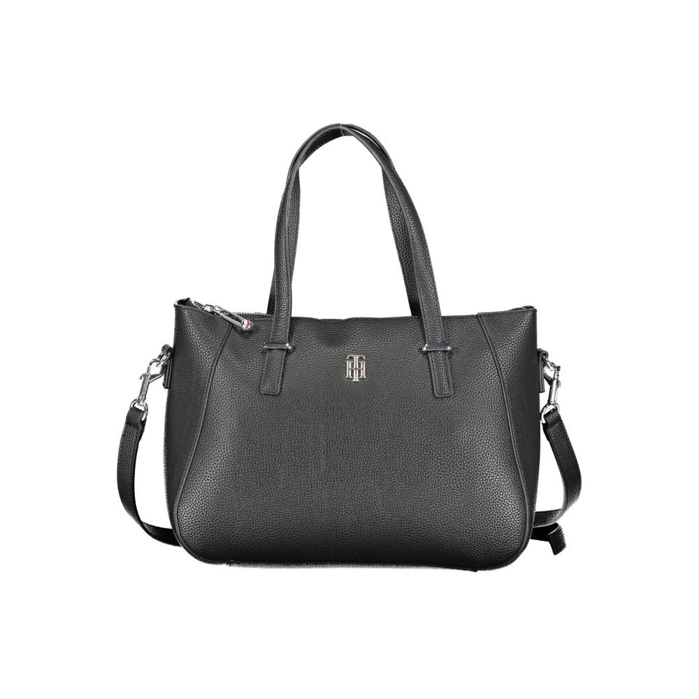 Black Polyethylene Women Handbag