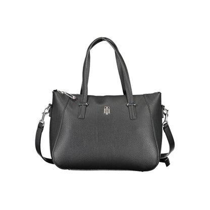 Black Polyethylene Women Handbag