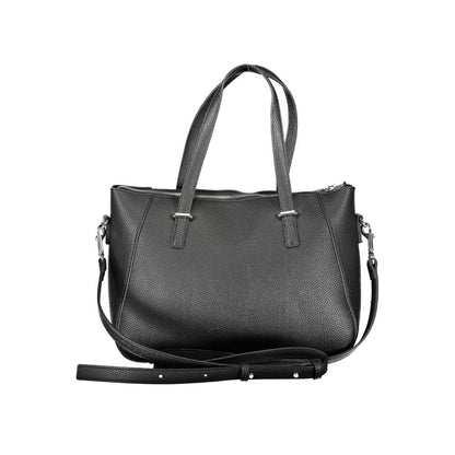 Black Polyethylene Women Handbag