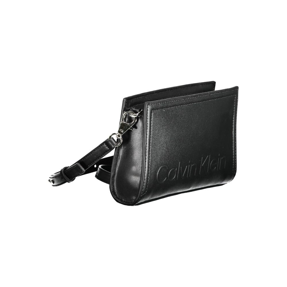 Black Polyester Women Handbag