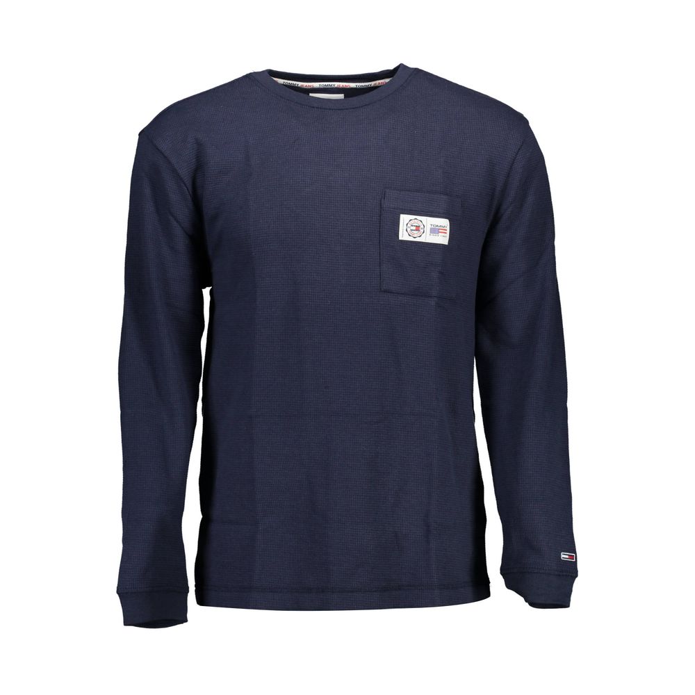 Blue Cotton Men Sweater