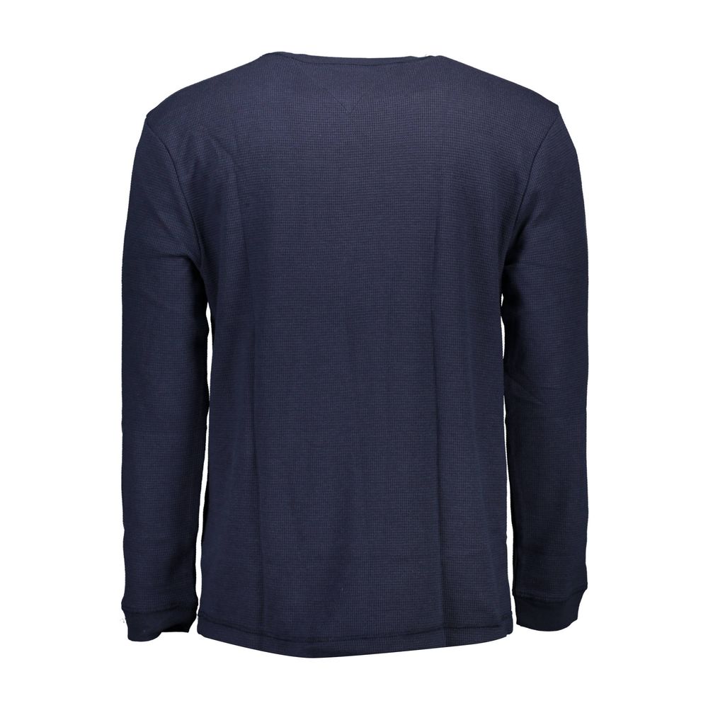 Blue Cotton Men Sweater