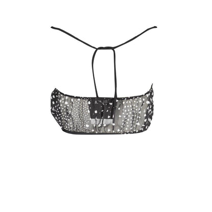 Black Polyester Women Top