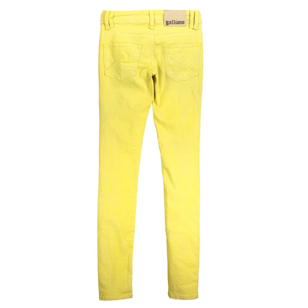 Yellow Cotton Jeans & Pant