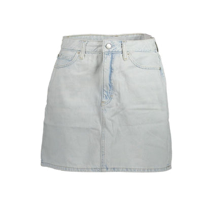 Light Blue Cotton Women Skirt