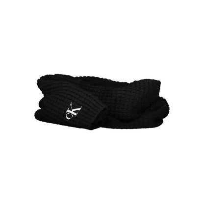 Black Alpaca Women Scarf Set