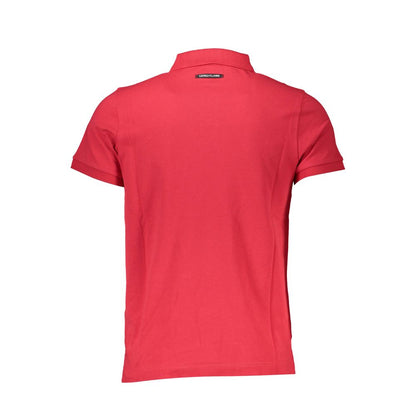 Red Cotton Men Polo Shirt