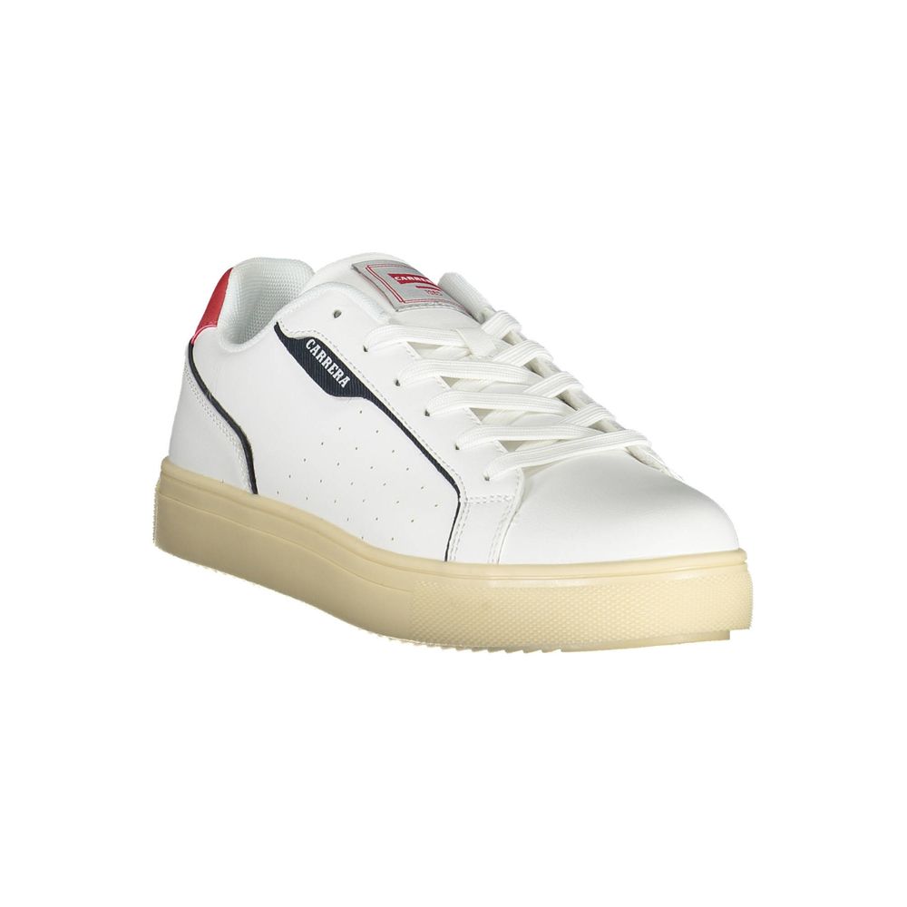 White Polyethylene Men Sneaker