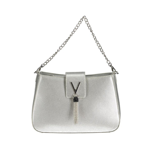Silver Polyethylene Women Handbag