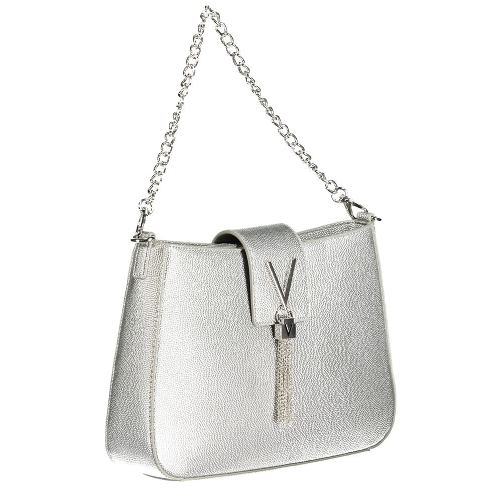 Silver Polyethylene Women Handbag