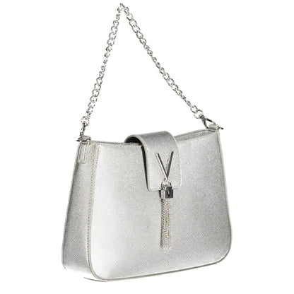 Silver Polyethylene Women Handbag