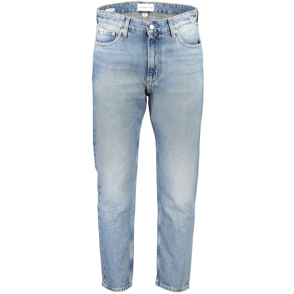 Light Blue Cotton Men Jeans