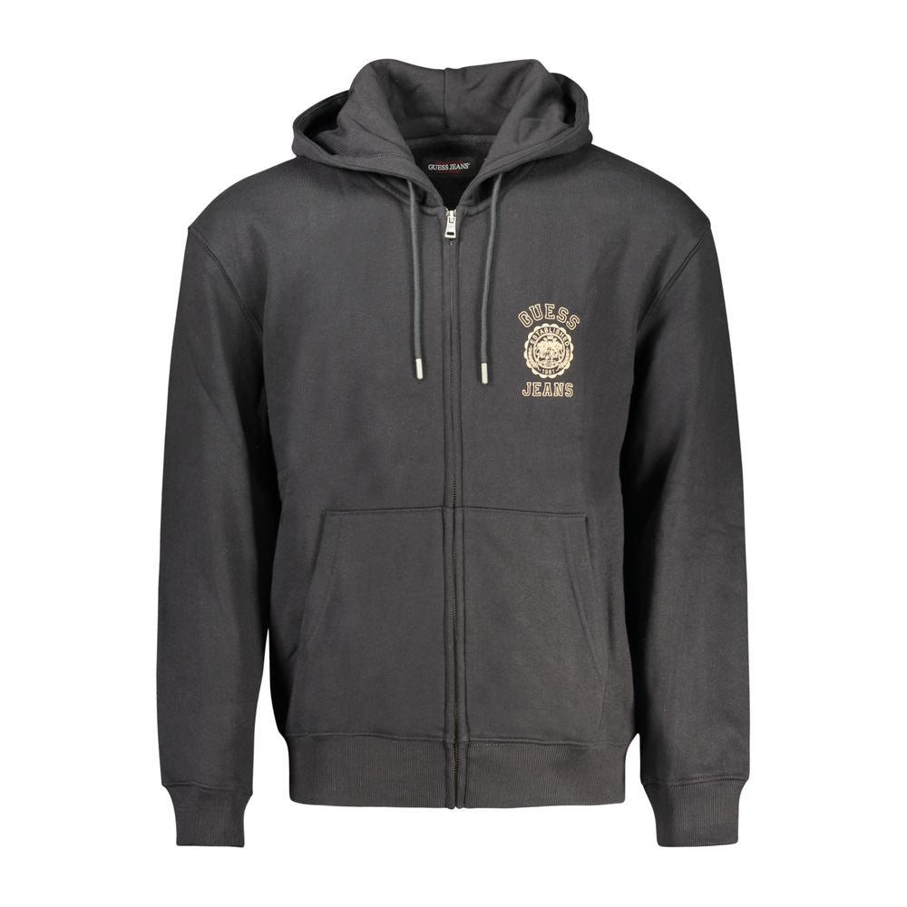 Black Cotton Men Sweater