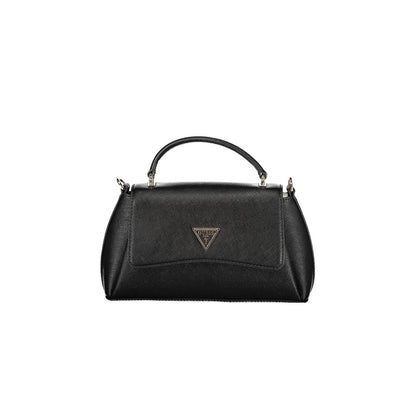 Black Polyethylene Women Handbag