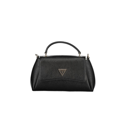 Black Polyethylene Women Handbag