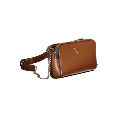 Brown Polyethylene Women Handbag