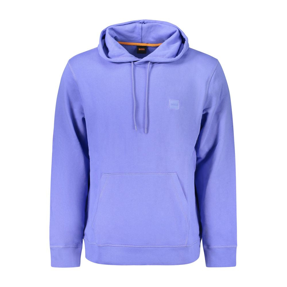 Blue Cotton Men Sweater