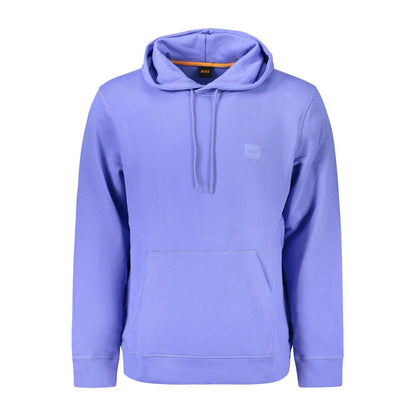 Blue Cotton Men Sweater