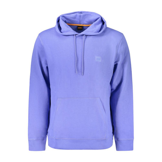 Blue Cotton Men Sweater