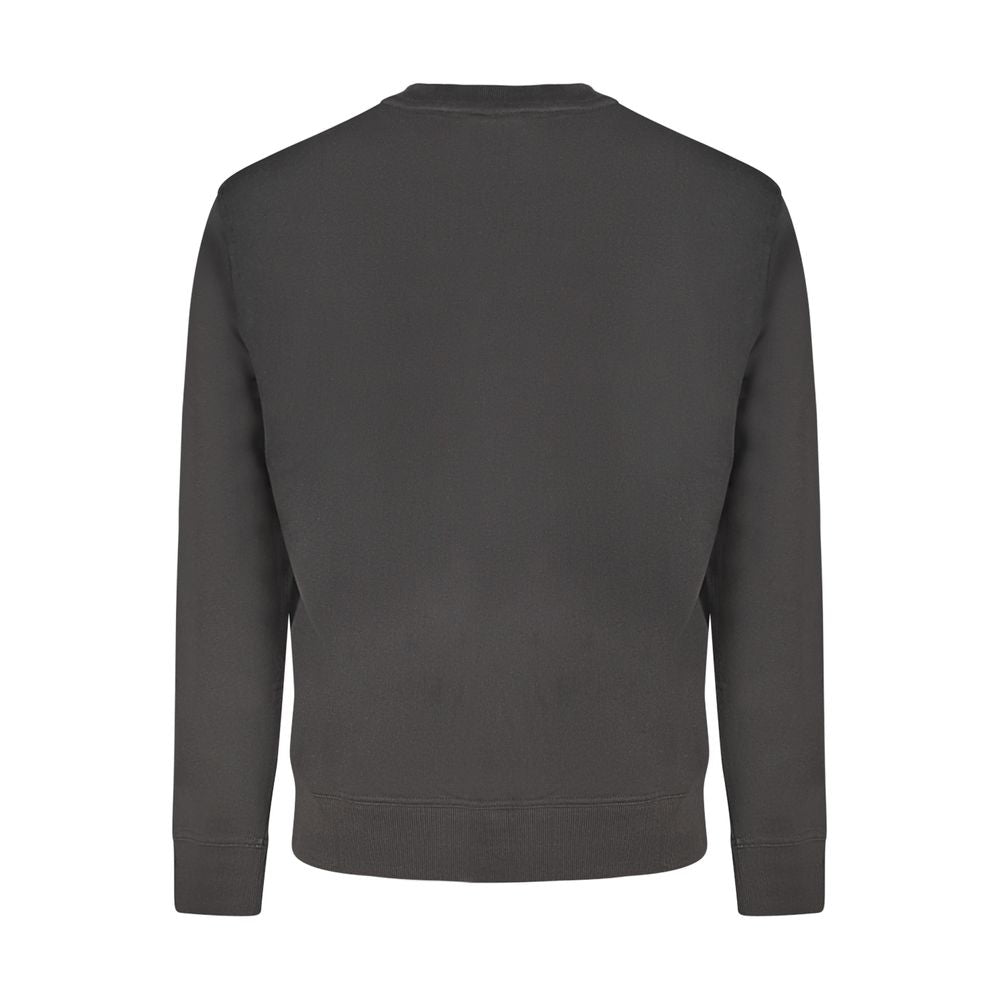 Black Cotton Men Sweater