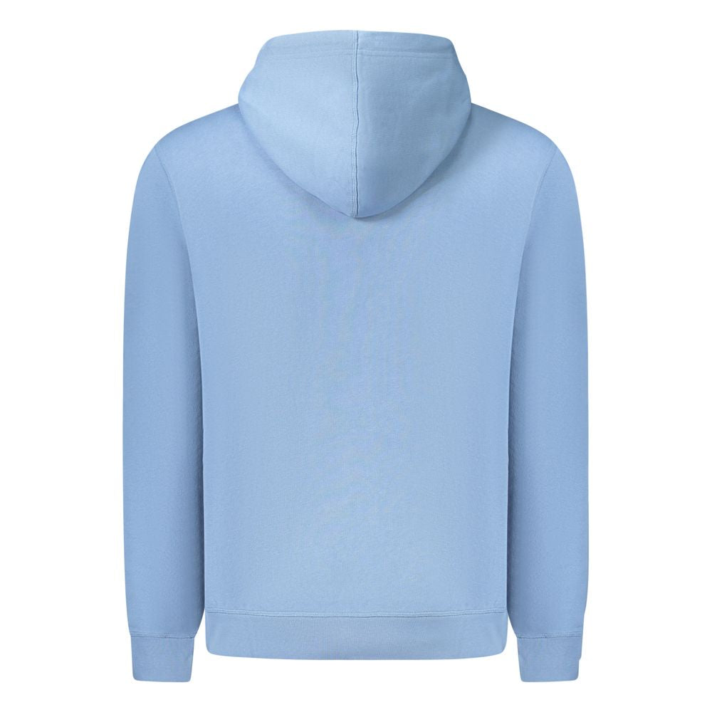 Light Blue Cotton Men Sweater