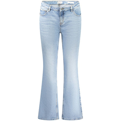 Light Blue Cotton Women Jeans