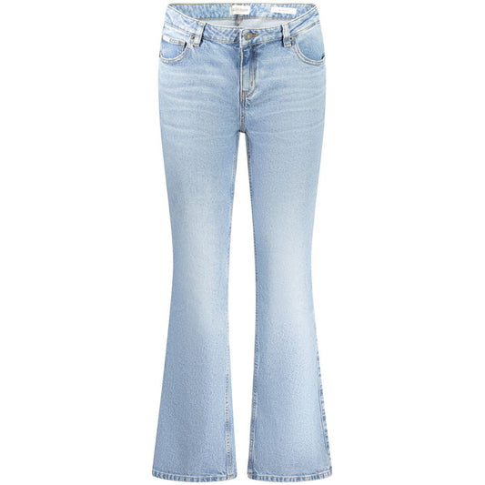 Light Blue Cotton Women Jeans