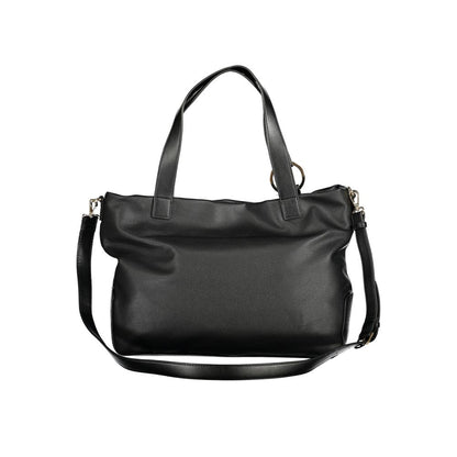 Black Polyethylene Women Handbag