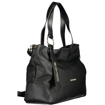 Black Polyethylene Women Handbag