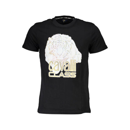 Black Cotton Men T-Shirt