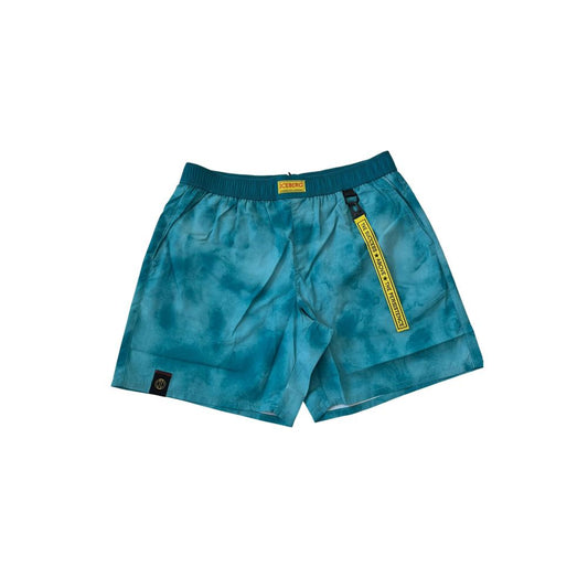 Light Blue Polyester Men's Swimwear Short