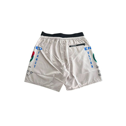 White Polyester Men's Swim Short